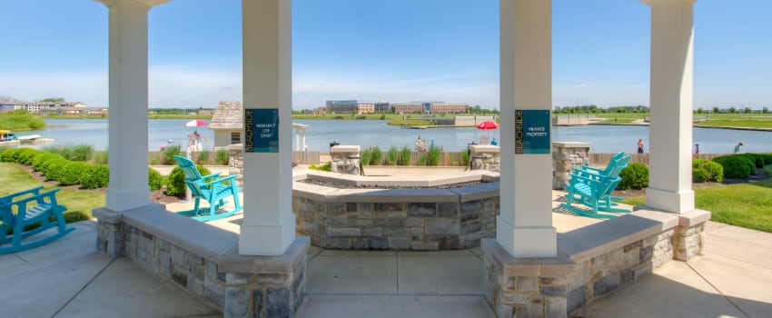 Patio view in Noblesville apartment